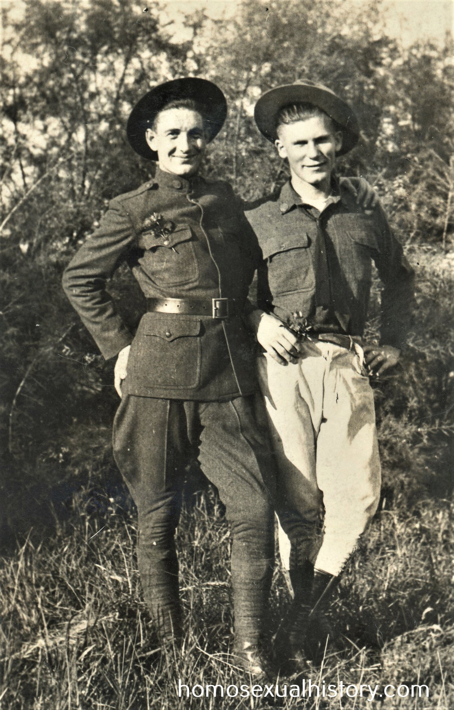 USA - Military. 1923 Affectionate military buddies.