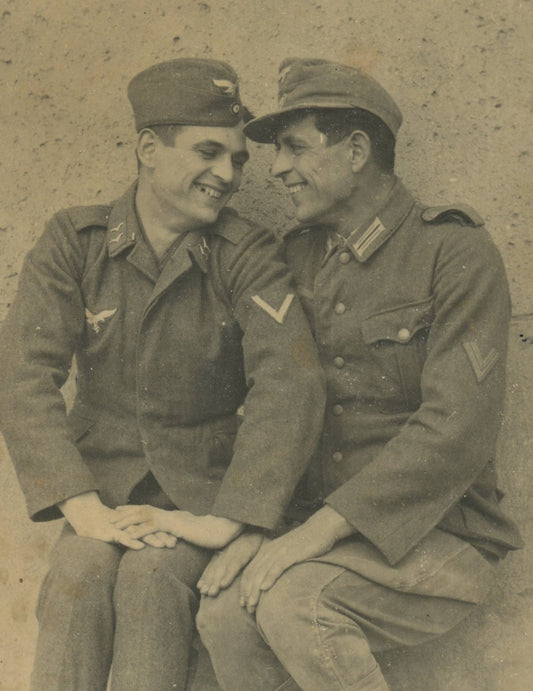 Germany - Military. 1940s WWII. Military. Affectionate homosexual soldiers