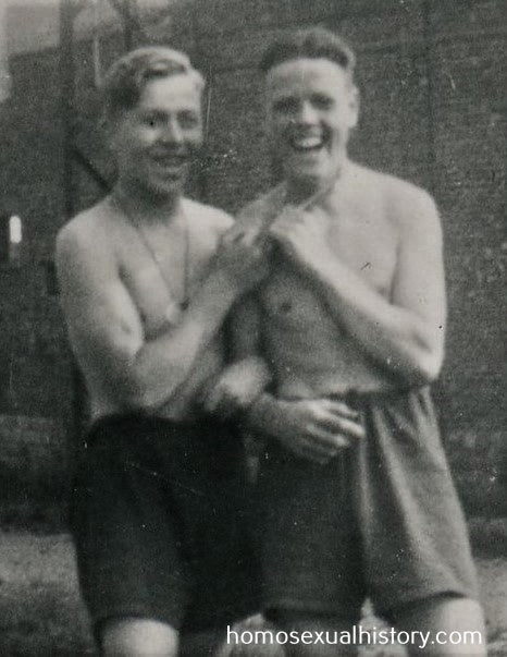 Germany - Military. 1940s WWII. Affectionate friends. Soldiers